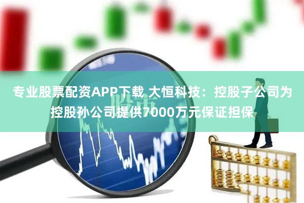专业股票配资APP下载 大恒科技：控股子公司为控股孙公司提供7000万元保证担保